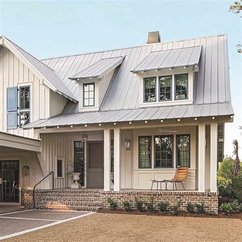 cost of metal roof for ranch house|modern farmhouse with metal roof.